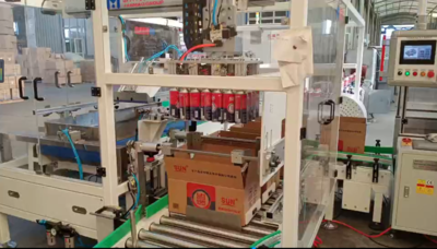 ​气雾剂开箱装箱封箱打包生产线|上海佳煜自动化